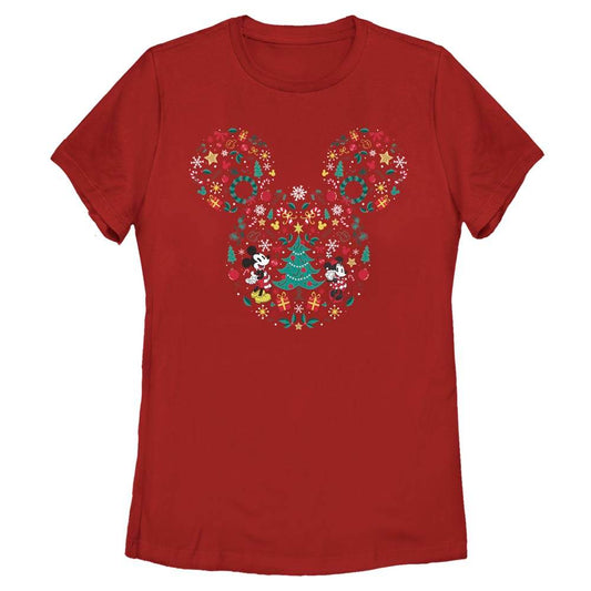 Women's Disney Christmas Silhouette T-Shirt - MARVEL PRODUCTS AND MORE