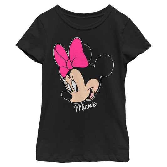 Girl's Disney Minnie Big Face T-Shirt - MARVEL PRODUCTS AND MORE
