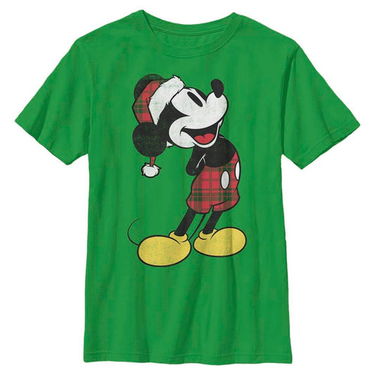 Boy's Disney Plaid Mickey T-Shirt - MARVEL PRODUCTS AND MORE