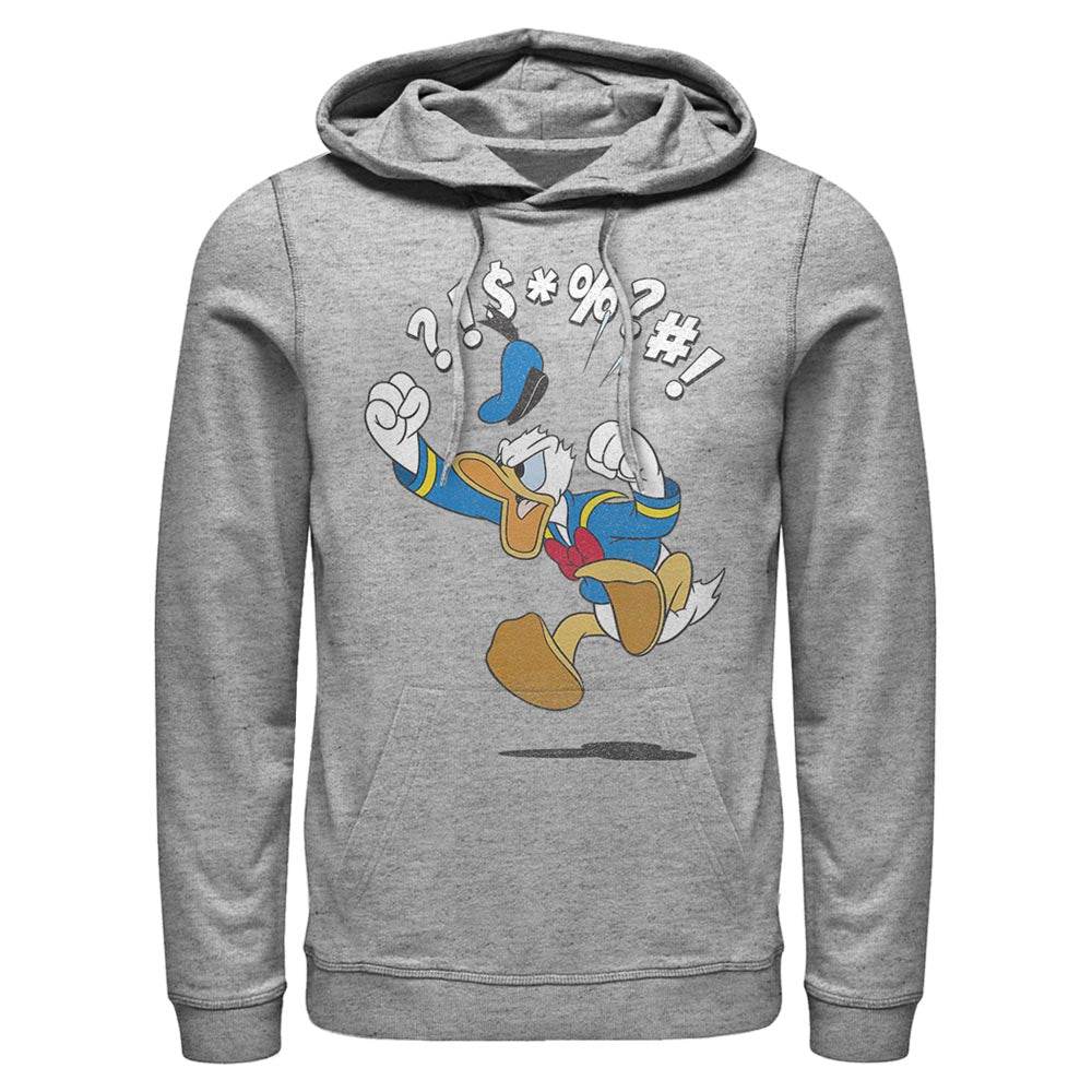 Men's Disney Donald Duck Angry Jump Lightweight Hoodie - MARVEL PRODUCTS AND MORE