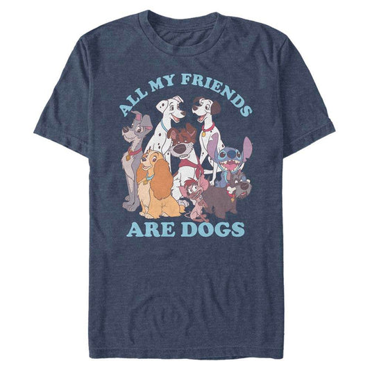 Men's Disney All My Friends are Dogs T-Shirt - MARVEL PRODUCTS AND MORE