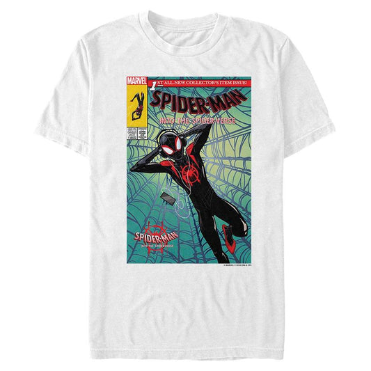Men's Marvel Spider-Man: Into the Spider-Verse Comic Cover T-Shirt - MARVEL PRODUCTS AND MORE