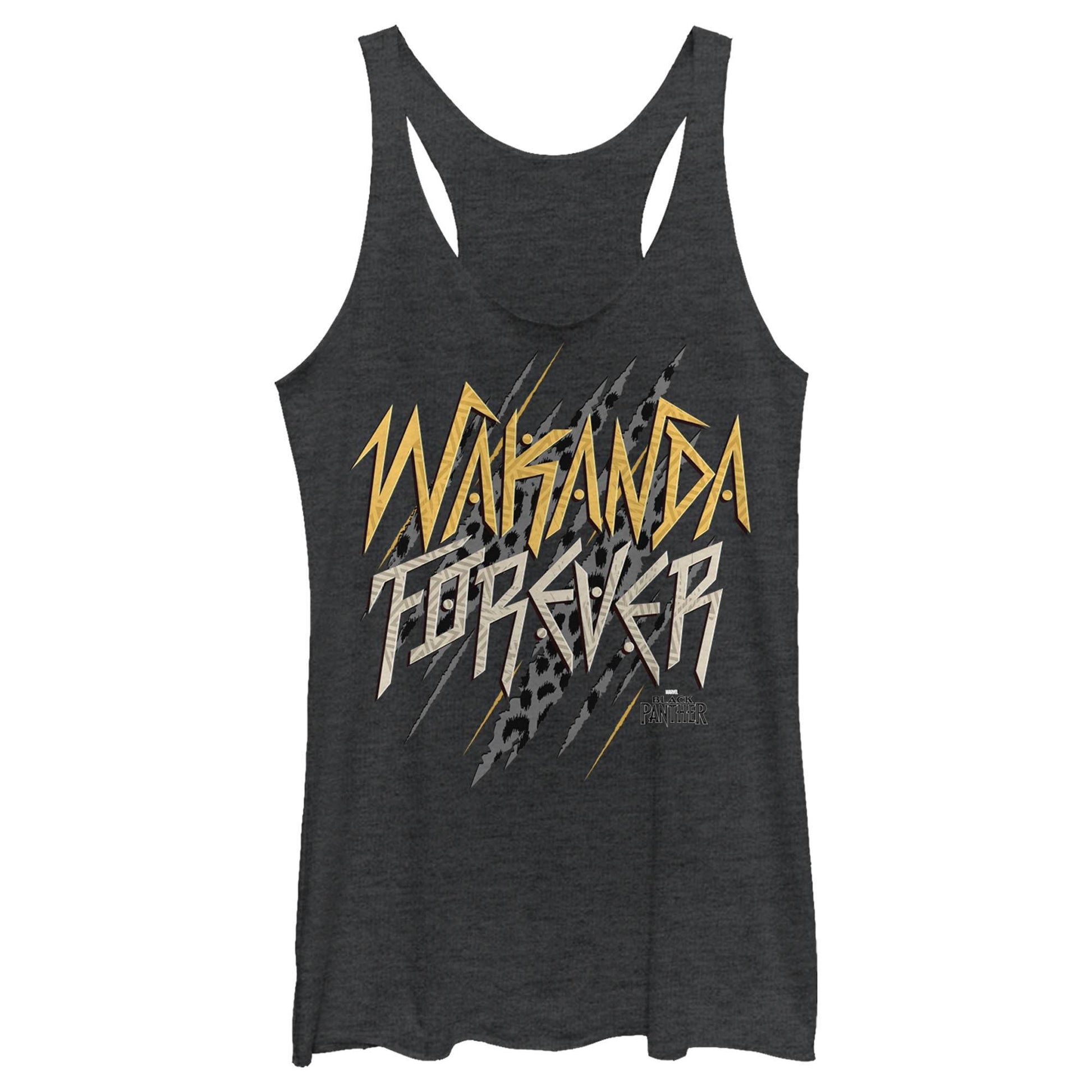 Junior's Marvel Wakanda Slant Forevs Tank Top - MARVEL PRODUCTS AND MORE
