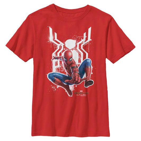 Boy's Marvel Spider-Man: Far From Home Logo Splatter T-Shirt - MARVEL PRODUCTS AND MORE