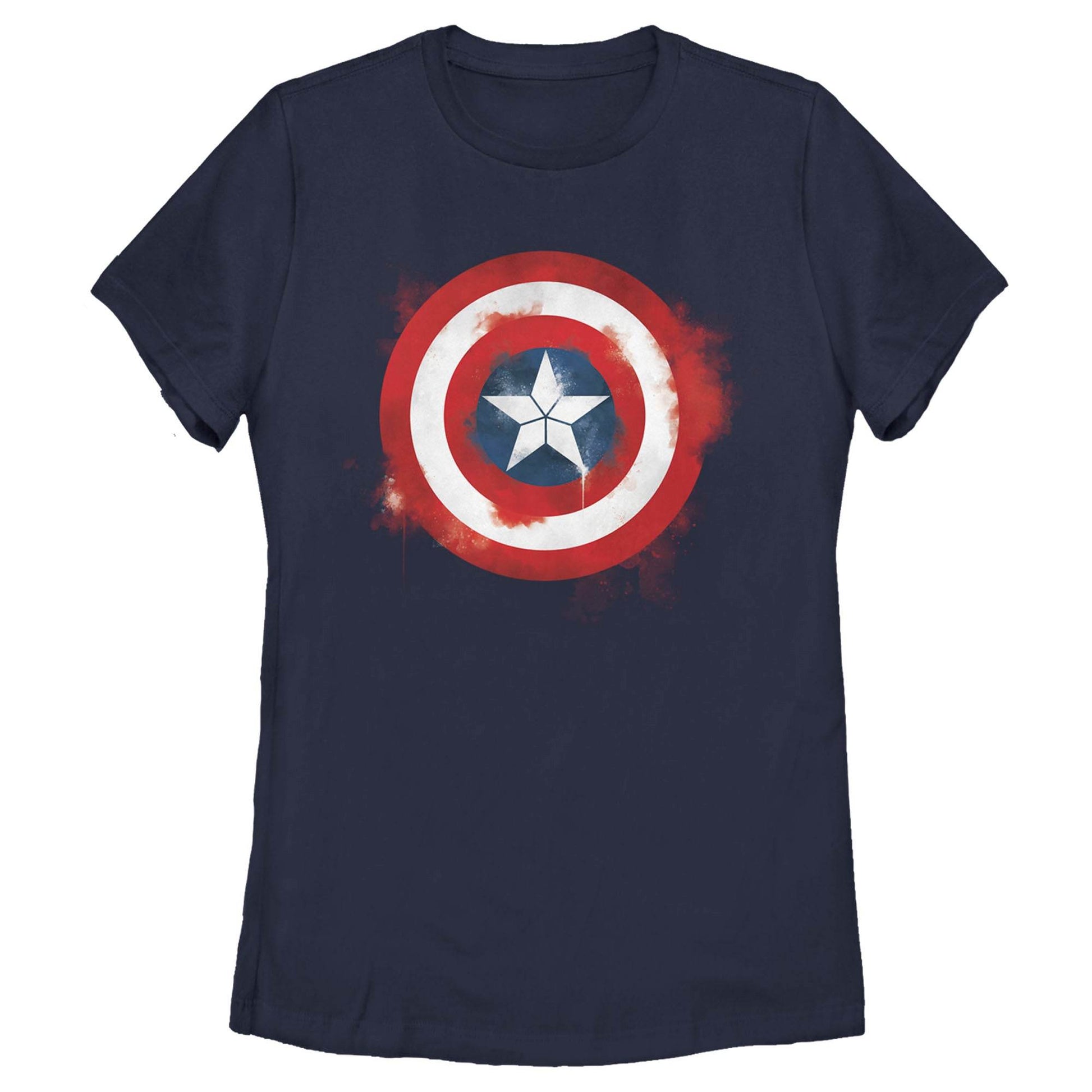 Women's Marvel Captain America Spray Logo T-Shirt - MARVEL PRODUCTS AND MORE