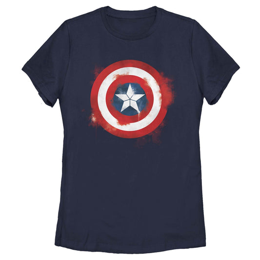 Women's Marvel Captain America Spray Logo T-Shirt - MARVEL PRODUCTS AND MORE