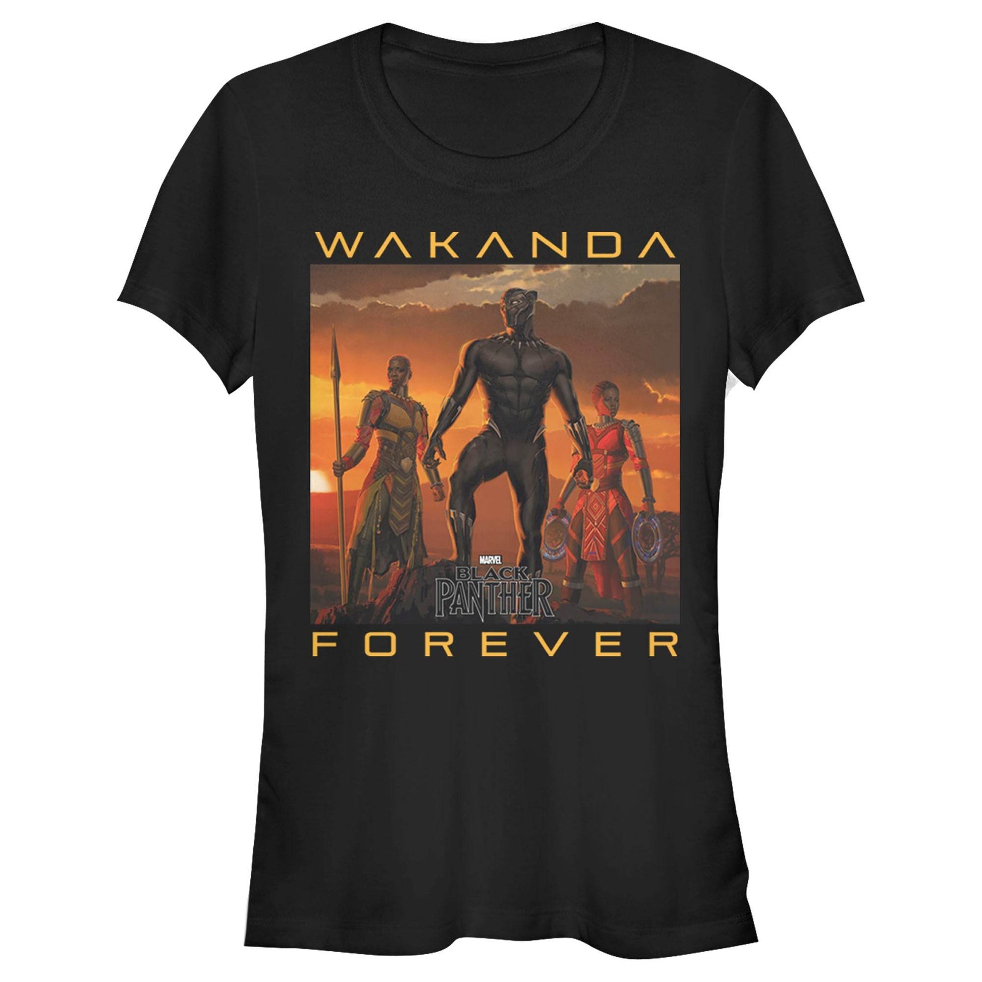 Junior's Marvel Wakanda Forever T-Shirt - MARVEL PRODUCTS AND MORE