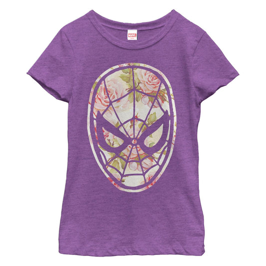 Girl's Marvel Light Floral Spidey T-Shirt - MARVEL PRODUCTS AND MORE