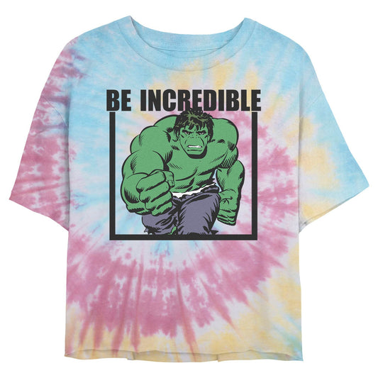 Junior's Marvel Be Incredible Tie-Dye Swirl T-Shirt - MARVEL PRODUCTS AND MORE