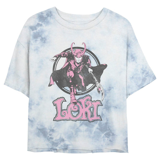 Junior's Marvel Pretty In Pink Bombard Tie-Dye T-Shirt - MARVEL PRODUCTS AND MORE