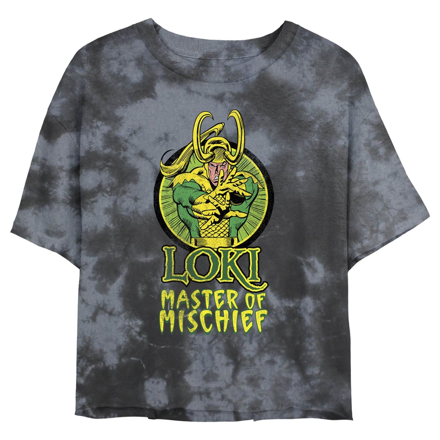 Junior's Marvel Loki All Bombard Tie-Dye T-Shirt - MARVEL PRODUCTS AND MORE