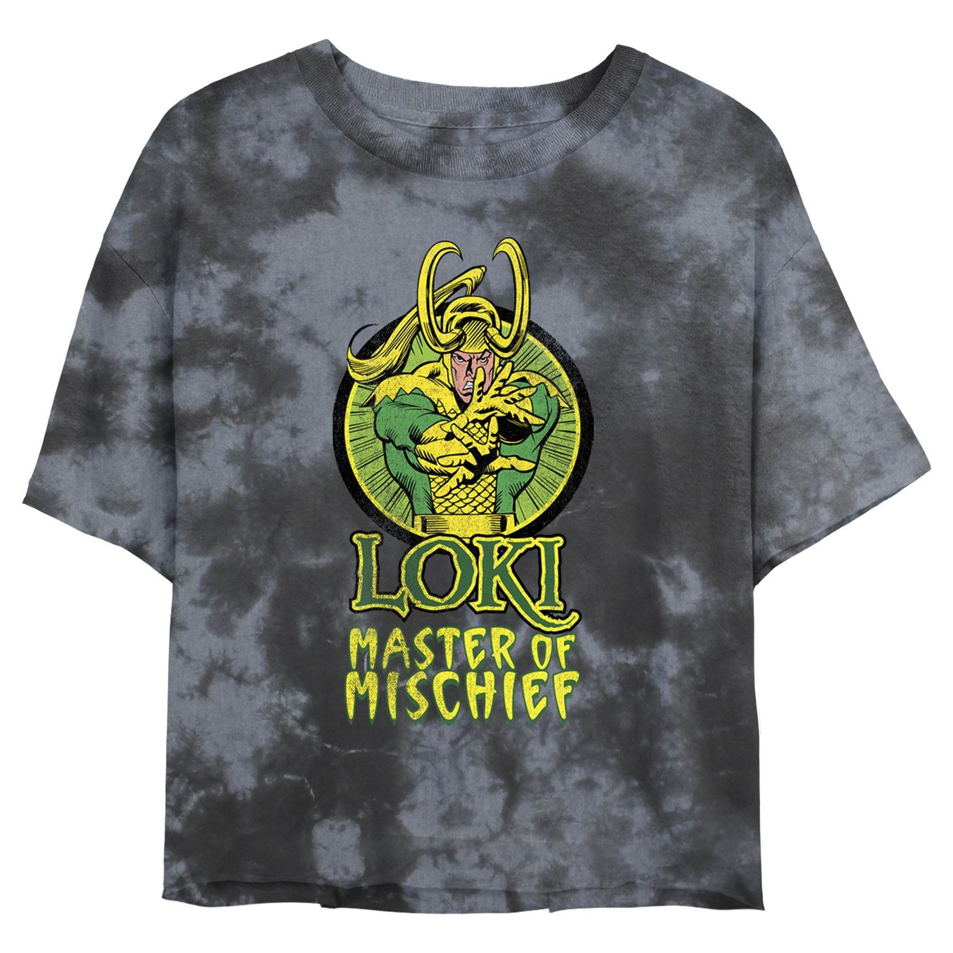 Junior's Marvel Loki All Bombard Tie-Dye T-Shirt - MARVEL PRODUCTS AND MORE