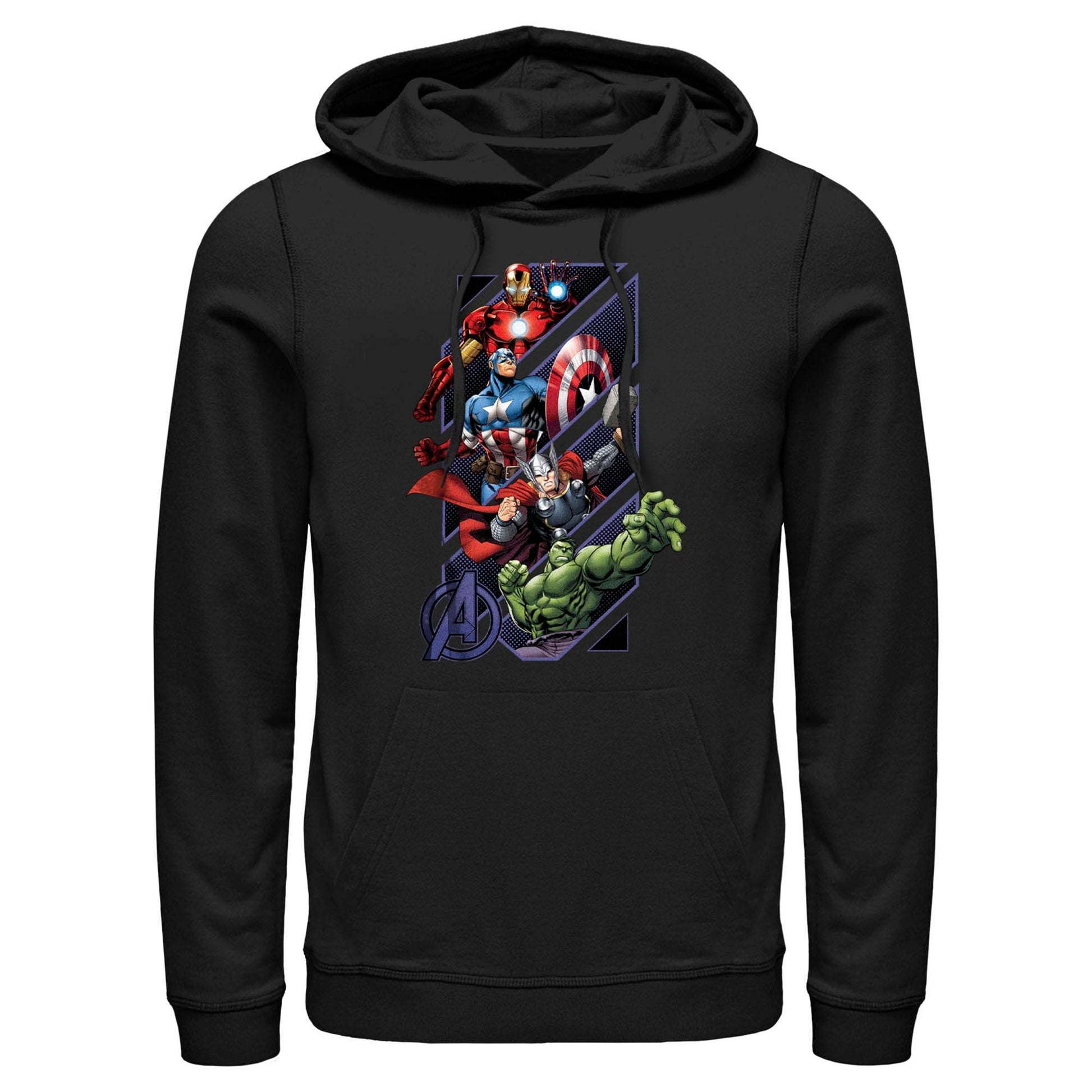 Men's Marvel Assemble Geometrics Lightweight Hoodie - MARVEL PRODUCTS AND MORE