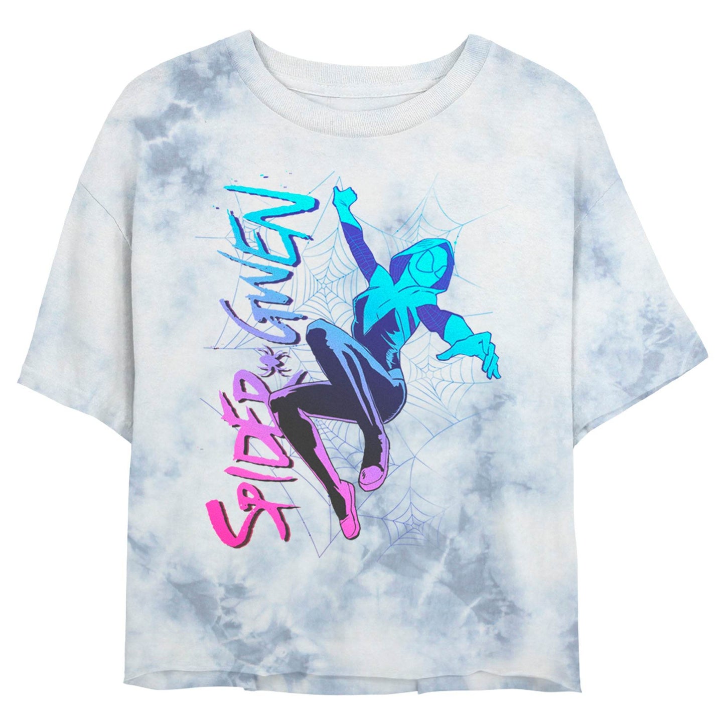 Junior's Marvel Gwen Flies Bombard Tie-Dye T-Shirt - MARVEL PRODUCTS AND MORE