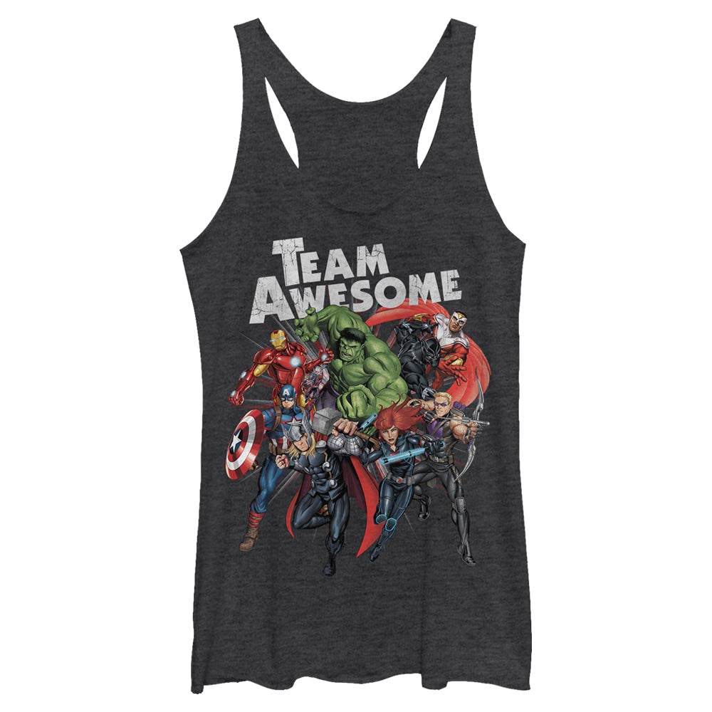 Junior's Marvel Team Awesome Tank Top - MARVEL PRODUCTS AND MORE