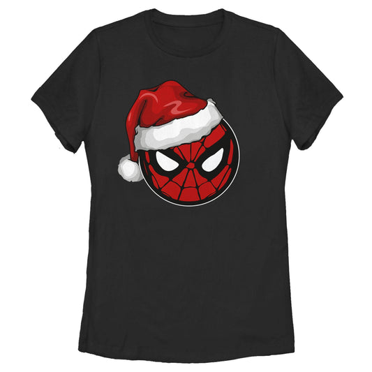 Women's Marvel Spidey Santa Hat T-Shirt - MARVEL PRODUCTS AND MORE