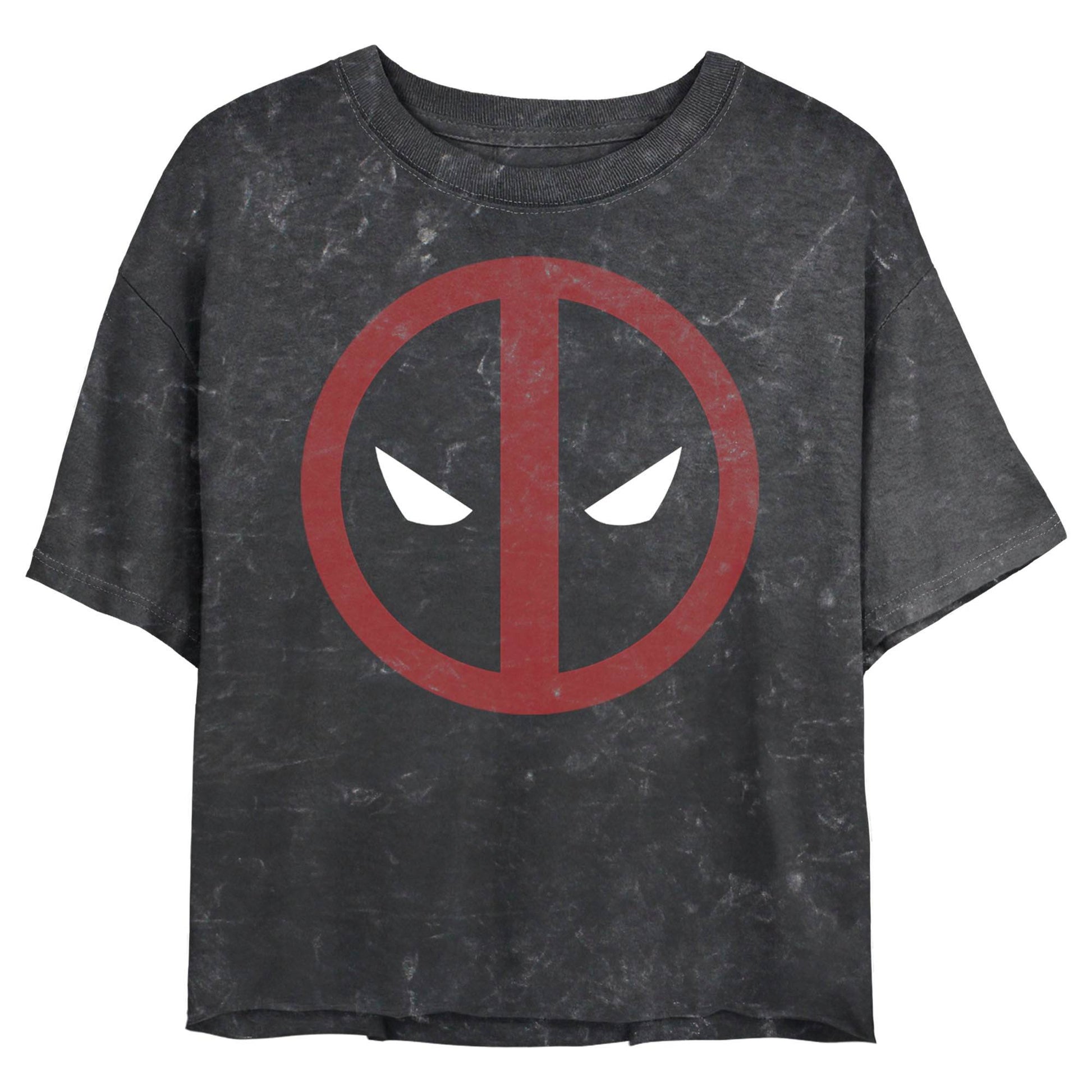 Junior's Marvel DeadPool StraightAway Mineral Wash Crop Top - MARVEL PRODUCTS AND MORE