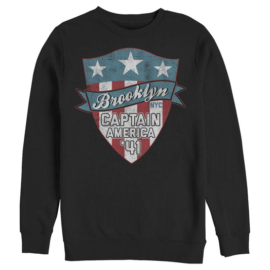 Men's Marvel Brooklyn Cap Logo Sweatshirt - MARVEL PRODUCTS AND MORE