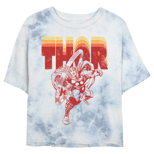 Junior's Marvel Thor Retro Bombard Tie-Dye T-Shirt - MARVEL PRODUCTS AND MORE