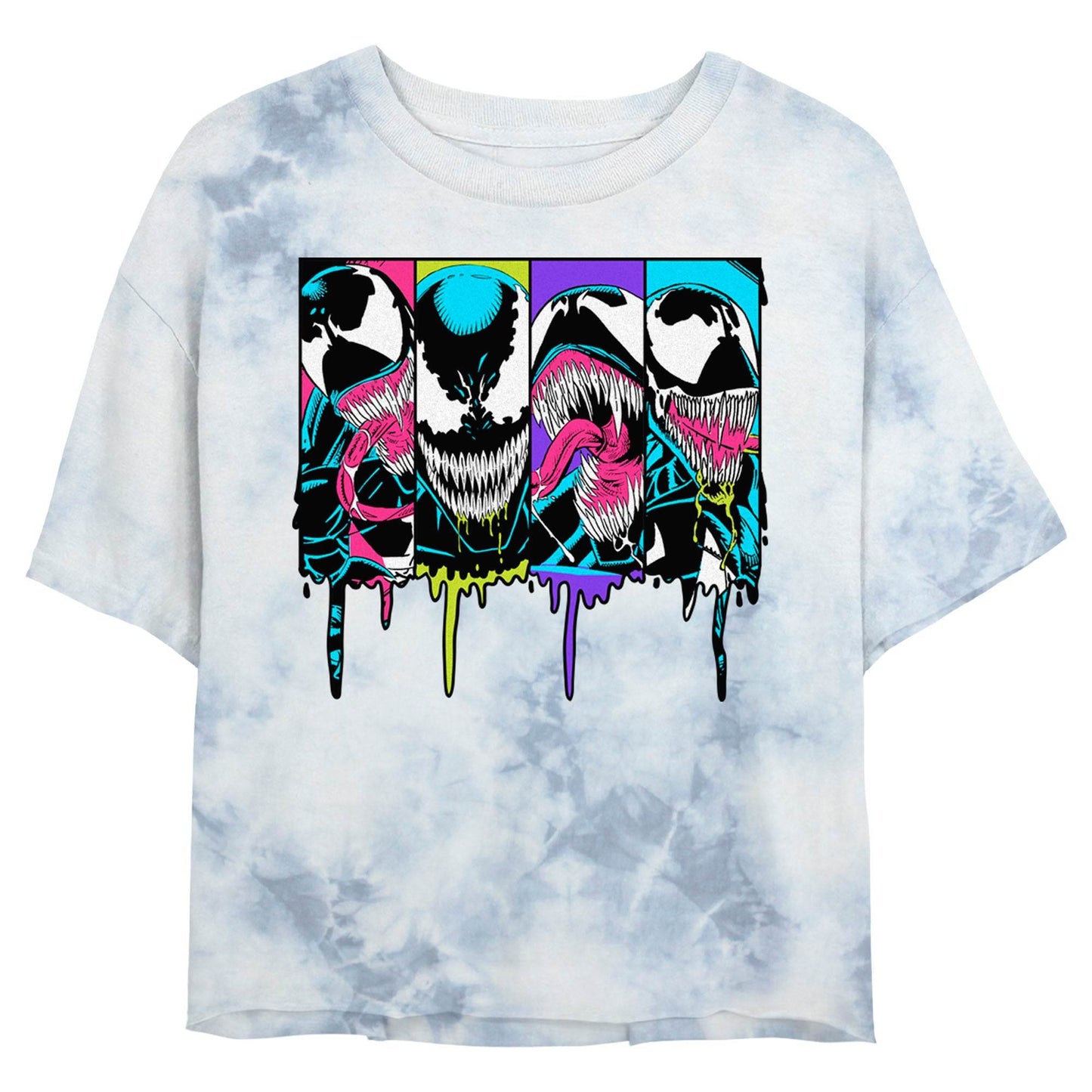 Junior's Marvel Neon Venom Bombard Tie-Dye T-Shirt - MARVEL PRODUCTS AND MORE
