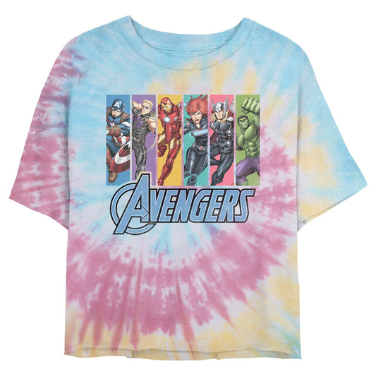 Junior's Marvel Avengers Unite Tie-Dye Swirl T-Shirt - MARVEL PRODUCTS AND MORE