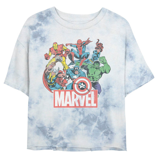 Junior's Marvel Heroes of Today Bombard Tie-Dye T-Shirt - MARVEL PRODUCTS AND MORE