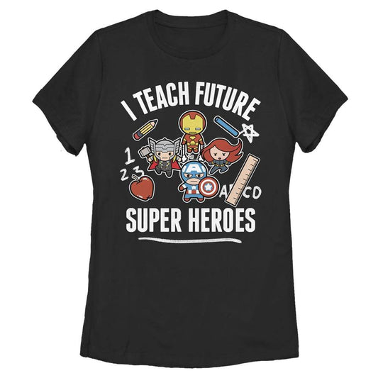 Women's Marvel Teach Future Supers T-Shirt - MARVEL PRODUCTS AND MORE