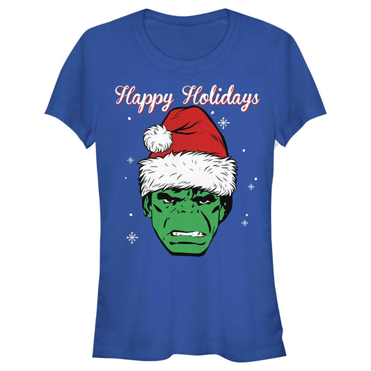 Junior's Marvel Holiday Hulk T-Shirt - MARVEL PRODUCTS AND MORE