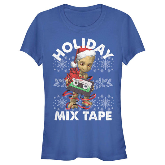 Junior's Marvel Groot Tape Bow T-Shirt - MARVEL PRODUCTS AND MORE