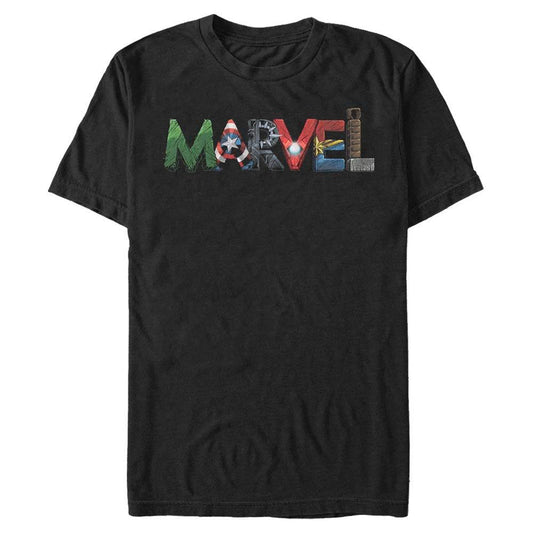 Men's Marvel MARVEL Fan Letters T-Shirt - MARVEL PRODUCTS AND MORE