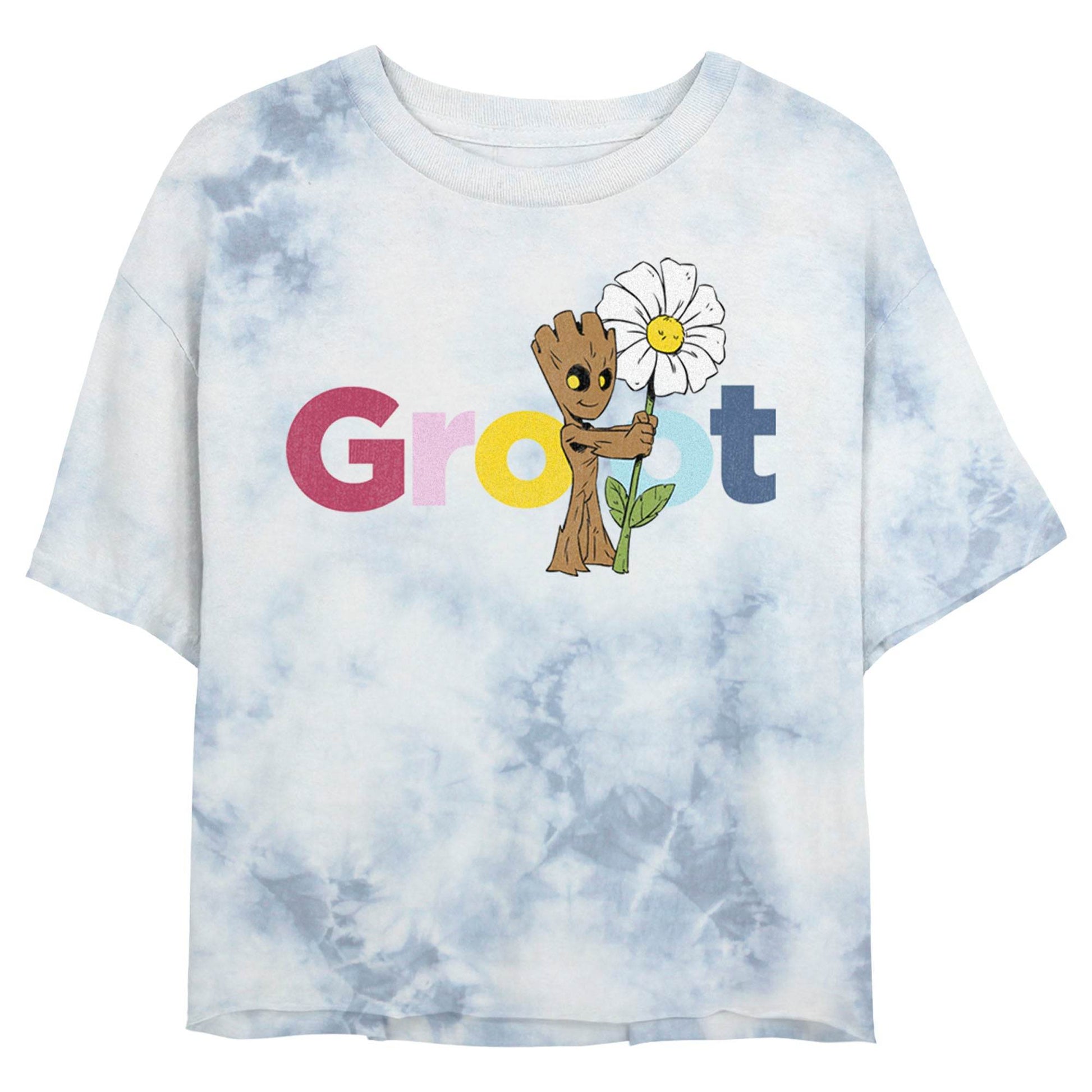 Junior's Marvel Groot Bombard Tie-Dye T-Shirt - MARVEL PRODUCTS AND MORE