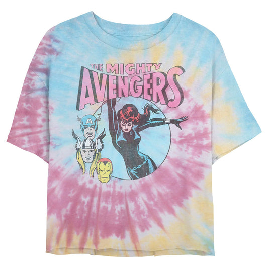 Junior's Marvel Retro Avengers Tie-Dye Swirl T-Shirt - MARVEL PRODUCTS AND MORE