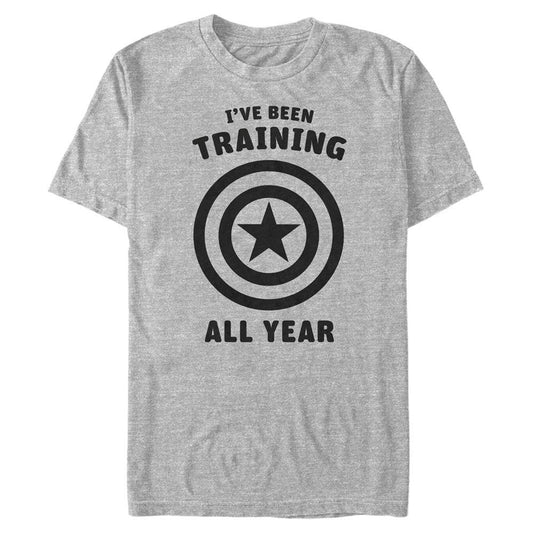Men's Marvel Cap Training Symbol T-Shirt - MARVEL PRODUCTS AND MORE