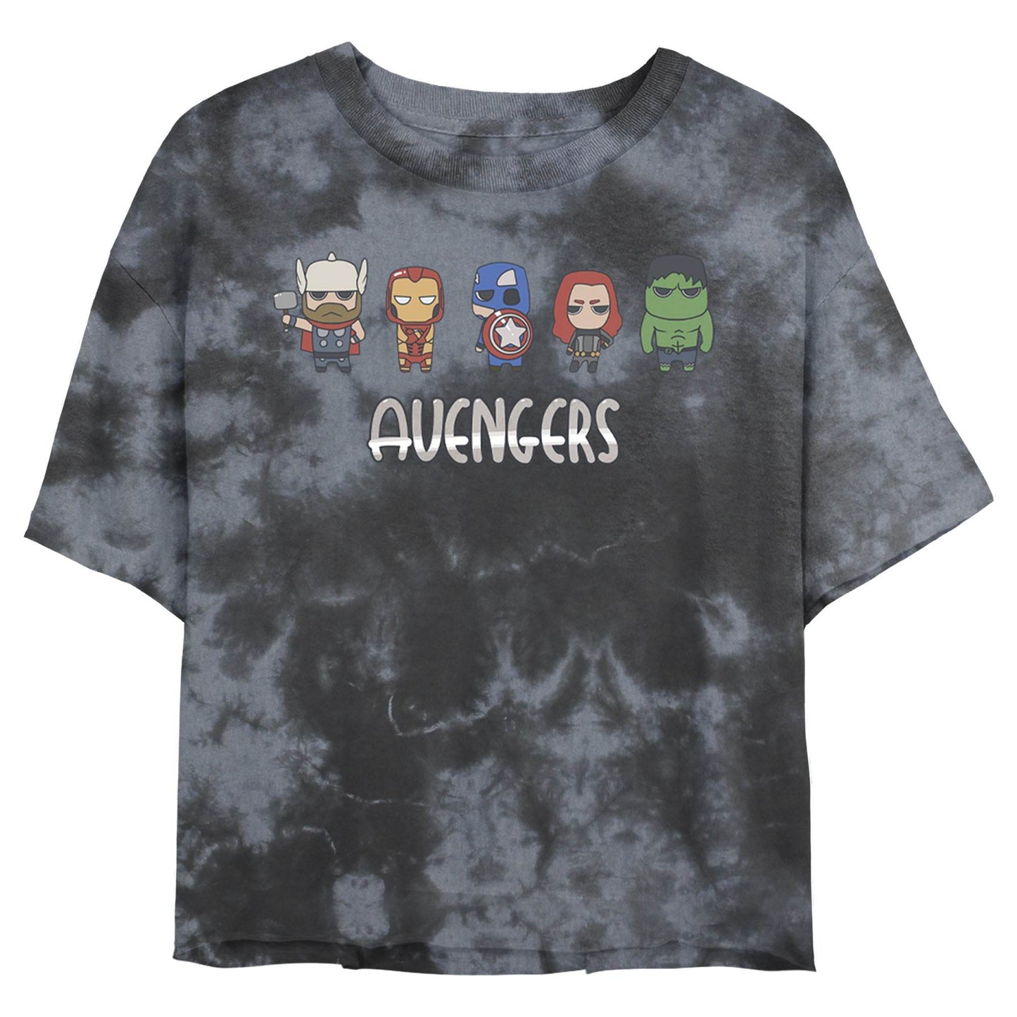 Junior's Marvel Doodle Avengers Bombard Tie-Dye T-Shirt - MARVEL PRODUCTS AND MORE