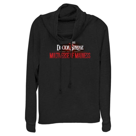 Junior's Marvel Doctor Strange Rendered Logo Cowl Neck - MARVEL PRODUCTS AND MORE
