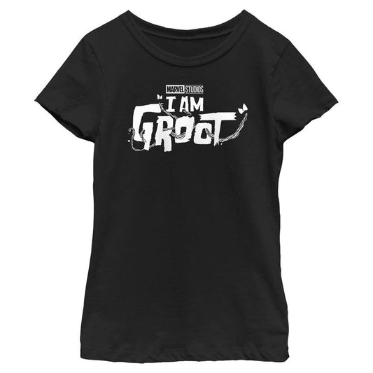 Girl's Marvel Groot White Logo T-Shirt - MARVEL PRODUCTS AND MORE