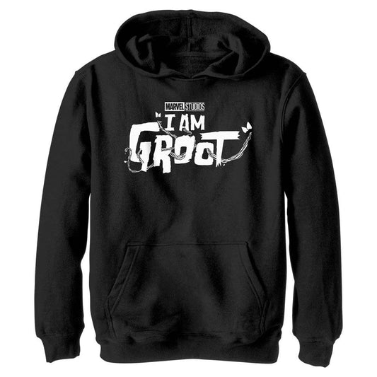 Boy's Marvel Groot White Logo Lightweight Hoodie - MARVEL PRODUCTS AND MORE