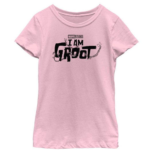 Girl's Marvel Groot Black Logo T-Shirt - MARVEL PRODUCTS AND MORE