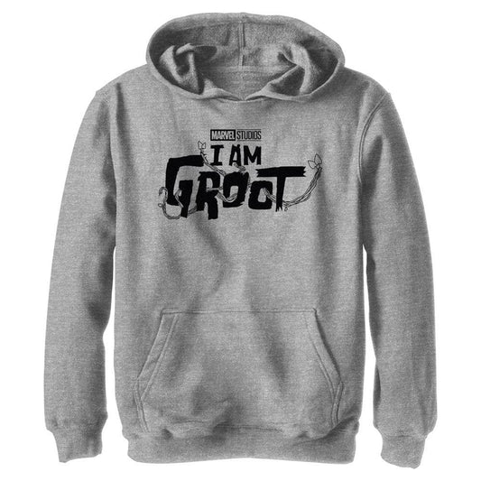 Boy's Marvel Groot Black Logo Lightweight Hoodie - MARVEL PRODUCTS AND MORE