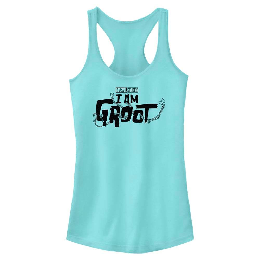 Junior's Marvel Groot Black Logo Tank Top - MARVEL PRODUCTS AND MORE