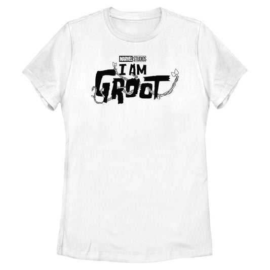 Women's Marvel Groot Black Logo T-Shirt - MARVEL PRODUCTS AND MORE