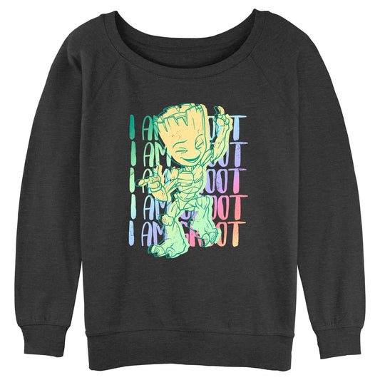Junior's Marvel Groot Stack Raglan Pullover - MARVEL PRODUCTS AND MORE
