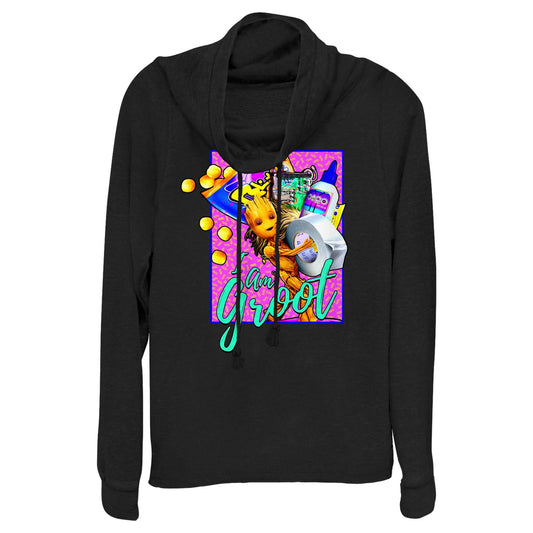 Junior's Marvel Rad Groot Cowl Neck - MARVEL PRODUCTS AND MORE