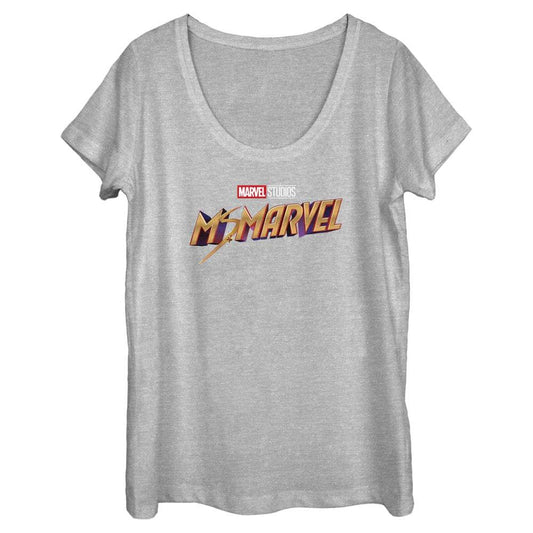 Women's Marvel Classic Logo Scoop Neck T-Shirt - MARVEL PRODUCTS AND MORE