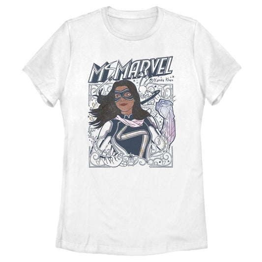 Women's Marvel Doodle Kamala T-Shirt - MARVEL PRODUCTS AND MORE