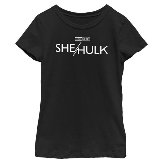 Girl's Marvel She Hulk White Logo T-Shirt - MARVEL PRODUCTS AND MORE