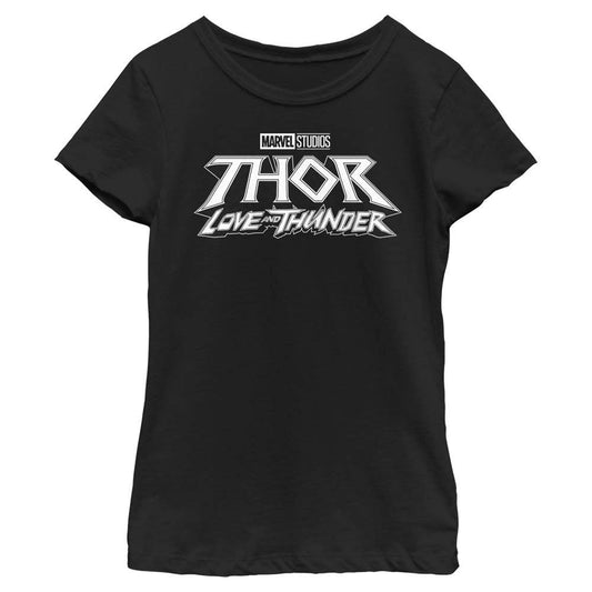 Girl's Marvel Black Logo T-Shirt - MARVEL PRODUCTS AND MORE