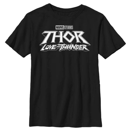 Boy's Marvel Black Logo T-Shirt - MARVEL PRODUCTS AND MORE
