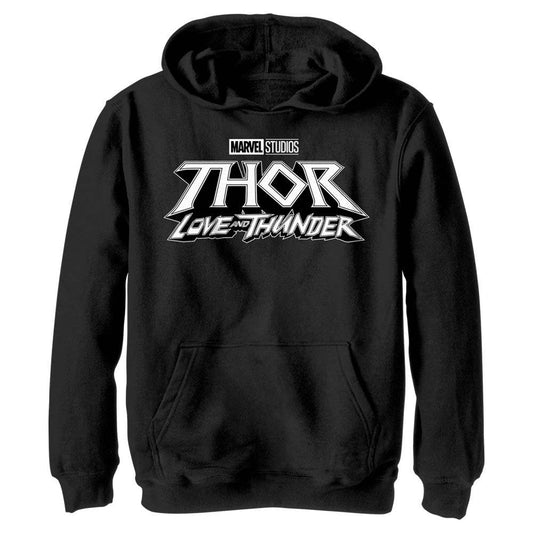 Boy's Marvel Black Logo Lightweight Hoodie - MARVEL PRODUCTS AND MORE