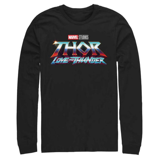 Men's Marvel Thunder Logo Long Sleeve T-Shirt - MARVEL PRODUCTS AND MORE